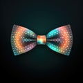 A bow tie with a glowing pattern on it