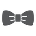 Bow tie glyph icon, tuxedo and knot, necktie sign, vector graphics, a solid pattern on a white background.