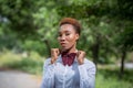 Beautiful Africa Lady in a bow tie