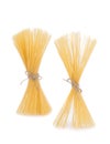 Bow tie of italian spaghetti pasta. Royalty Free Stock Photo