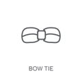 Bow tie linear icon. Modern outline Bow tie logo concept on whit