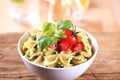 Bow tie pasta salad Royalty Free Stock Photo