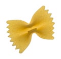 Bow tie pasta on a white background Royalty Free Stock Photo