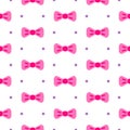 Bow tie pink and white seamless pattern.