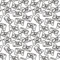 Bow tie seamless pattern