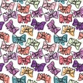 Bow tie seamless pattern