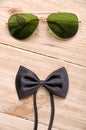 Bow tie and sunglasses