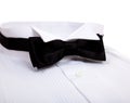 A bow tie and Tuxedo shirt Royalty Free Stock Photo