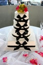 Bow tie wedding cake