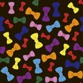 Bow ties art seamless brown bright wallpaper repeat pattern