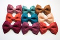 bow ties collection with different colors and textures Royalty Free Stock Photo