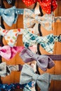 Bow ties many different vertical photos Royalty Free Stock Photo