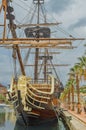Bow of traditional Spsnish galleon Royalty Free Stock Photo