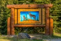 Bow Valley Parkway sign Banff National Park Royalty Free Stock Photo