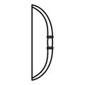 Bow weapon icon, outline style