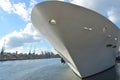 Bow of a white ship Royalty Free Stock Photo