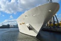 Bow of a white ship Royalty Free Stock Photo