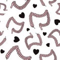 Bowel texture repeating pattern for gastroenterologist background. Fun gut shaped doodles, internal organs wallpaper