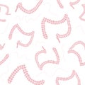 Bowel texture repeating pattern for gastroenterologist background. Fun gut shaped doodles, internal organs wallpaper