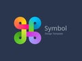 Bowen knot symbol logo icon design template elements