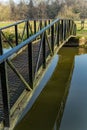 Bowers Lock River Wey footbridge Surrey England