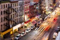 Bowery street scene in New York City