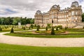 Bowes museum in a botanical garden Royalty Free Stock Photo