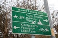 Bowes Railway path sign in Gateshead