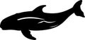 bowhead whale Black Silhouette Generative Ai