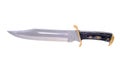 Bowie Knife isolate over white Royalty Free Stock Photo