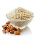 Bowl of almond flour Royalty Free Stock Photo
