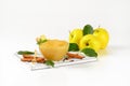 Bowl of apple sauce Royalty Free Stock Photo
