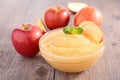 Bowl of apple sauce Royalty Free Stock Photo