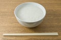 Bowl of Asian Boiled Rice or Rice Porridge