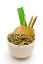 Bowl of asian herbal tea Royalty Free Stock Photo