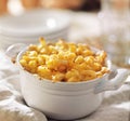 Bowl of baked macaroni and cheese Royalty Free Stock Photo