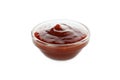 Bowl of barbecue sauce isolated on white background Royalty Free Stock Photo