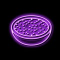 bowl barley grain neon glow icon illustration Royalty Free Stock Photo