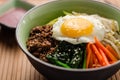 Bowl of Bibimbap Close Up Royalty Free Stock Photo