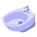 Bowl bidet icon, isometric style