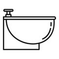 Bowl bidet icon, outline style