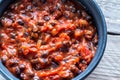 Bowl of black bean chili Royalty Free Stock Photo