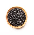 Bowl with black beans in white background Royalty Free Stock Photo