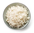 Bowl of boiled long grain rice