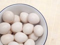 Bowl of Boiled Quail Eggs