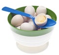 Bowl of Boiled Quail Eggs Royalty Free Stock Photo