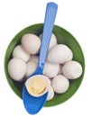 Bowl of Boiled Quail Eggs Royalty Free Stock Photo