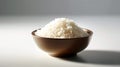 bowl of boiled rice isolated on white background Royalty Free Stock Photo
