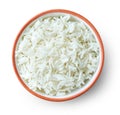Bowl of boiled rice Royalty Free Stock Photo