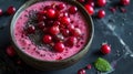 Bowl of Brazilian Frozen Acai Berry with tropical fruits